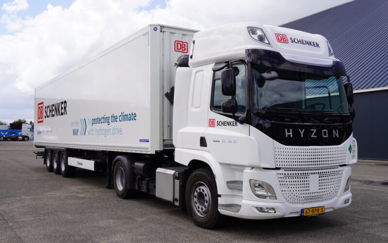 DB Schenker reveals hydrogen-ambitions and orders first fuel-cell powered trucks from hylane