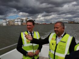 Transport Minister Robert Courts MP with Paul Dale from The Port of Tilbury