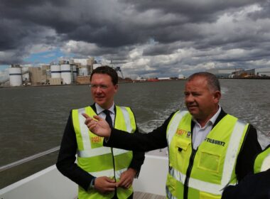 Transport Minister Robert Courts MP with Paul Dale from The Port of Tilbury