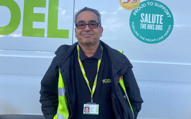 Leamington Yodel delivery driver Sarwan Singh, is celebrating 40 years of delivering with the independent parcel carrier.